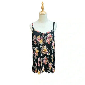 NWT Torrid Challis Button Up Sleeveless Floral Cami Size 1X